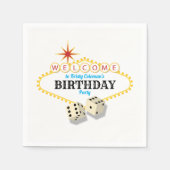 Las Vegas Marquee Birthday Party Serviette (Vorderseite)