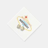 Las Vegas Marquee Birthday Party Serviette (Ecke)