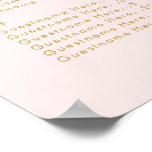 Las Vegas Marquee Custom Text Pink Gold Willkommen Poster (Ecke)