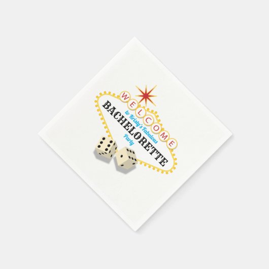 Las Vegas Marquee Junggeselinnen-Abschied Serviette (Ecke)