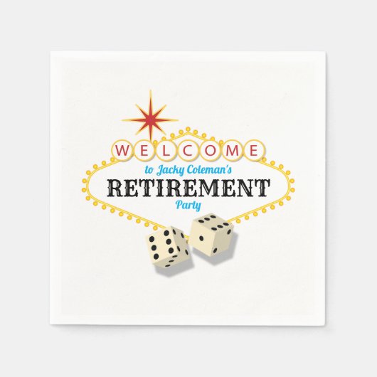 Las Vegas Marquee Retirement Party Serviette (Vorderseite)