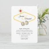 Las Vegas Marquee Wedding Einladung (Stehend Vorderseite)