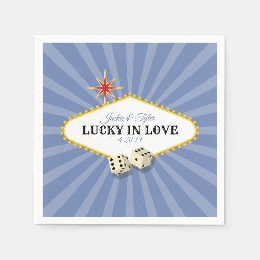 Las Vegas Marquee Wedding in Hydrangea 2 Serviette (Vorderseite)