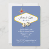 Las Vegas Marquee Wedding in Hydrangea Einladung (Vorderseite)