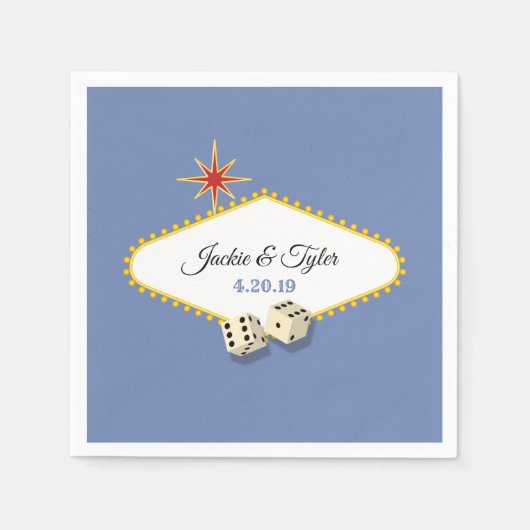 Las Vegas Marquee Wedding in Hydrangea Serviette (Vorderseite)