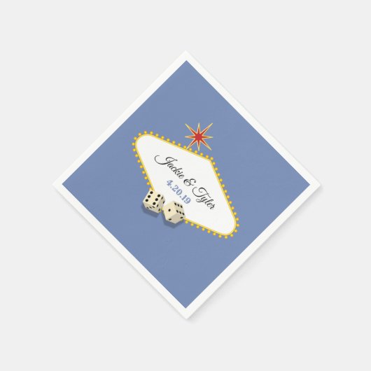 Las Vegas Marquee Wedding in Hydrangea Serviette (Ecke)