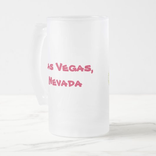 Las Vegas Mattglas Bierglas (Vorderseite Links)