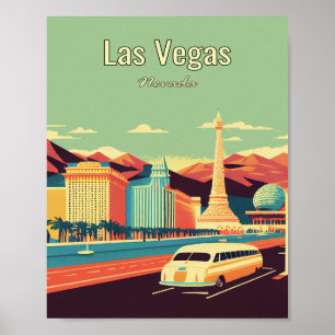 Las Vegas Minimalistisches Vintage-Poster Art Poster
