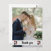Las Vegas mit Foto Wedding Vielen Dank Postkarte (Vorne/Hinten)