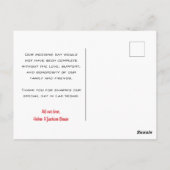 Las Vegas mit Foto Wedding Vielen Dank Postkarte (Rückseite)