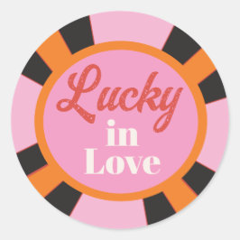 Las Vegas Mod Poker Chip Runder Aufkleber