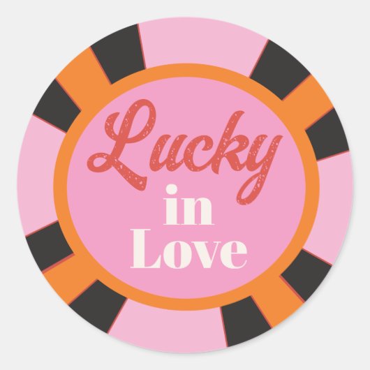 Las Vegas Mod Poker Chip Runder Aufkleber (Vorderseite)