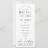 Las Vegas | Modernes Hochzeitsprogramm für Deko Einladung (Vorderseite)