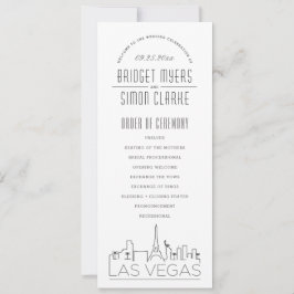 Las Vegas | Modernes Hochzeitsprogramm für Deko Einladung