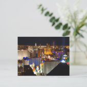 Las Vegas Nachtzeit Postkarte (Stehend Vorderseite)
