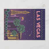 Las Vegas: Neon Cityscape bei Nacht Postkarte (Vorderseite)