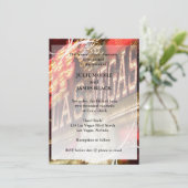 Las Vegas Neon Lights Glamourous Wedding Invites Einladung (Stehend Vorderseite)
