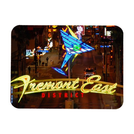 Las Vegas Neon Martini Glass Magnet (Horizontal)