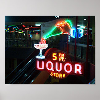 Las Vegas Neon Museum Poster 5th St Liquors