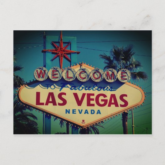 Las Vegas Neon Sign Postkarte (Vorderseite)