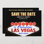 Las Vegas Neon Sign - Save the Date Hochzeit (Vorne/Hinten)