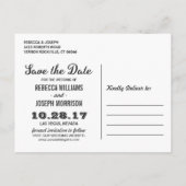 Las Vegas Neon Sign - Save the Date Hochzeit Ankündigungspostkarte (Rückseite)