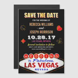 Las Vegas Neon Sign - Save the Date Hochzeit Magneteinladung
