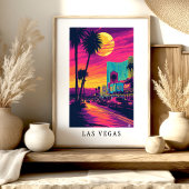 Las Vegas Neon Sunset Poster