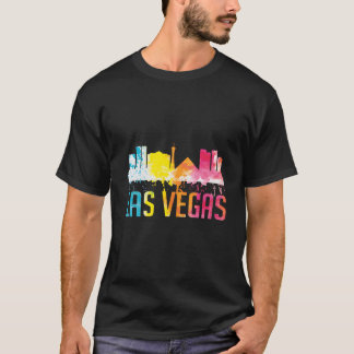 Las Vegas Nevada Aquarell Stadt-Silhouette T-Shirt