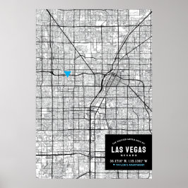 Las Vegas, Nevada City Map + Ihre Lage markieren Poster