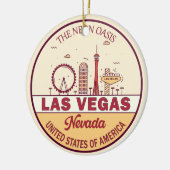 Las Vegas Nevada City Skyline Emblem Keramik Ornament (Links)