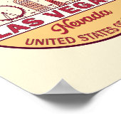 Las Vegas Nevada City Skyline Emblem Poster (Ecke)