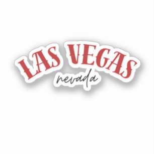 Las Vegas Nevada Coole Rote Aufkleber