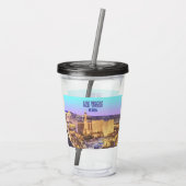 Las Vegas Nevada Der Streifen Vintag Acryltrinkbecher (Rückseite)