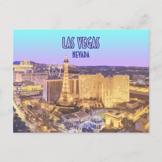 Las Vegas Nevada Der Streifen Vintag Postkarte (Vorderseite)