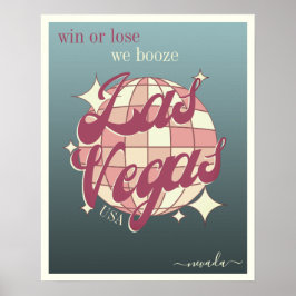 Las Vegas Nevada elegante blaue Dekoration Poster
