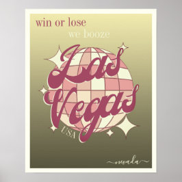 Las Vegas Nevada elegante Golddekoration Poster