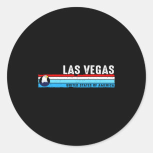Las Vegas Nevada Est 1905 Vintage Clic Retro St T  Runder Aufkleber