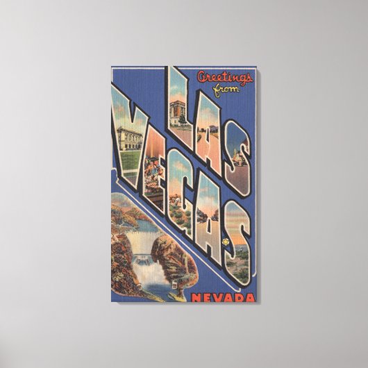 Las Vegas, Nevada - Große Buchstabenszenen 2 Leinwanddruck (Vorderseite)