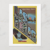 Las Vegas, Nevada - Große Buchstabenszenen Postkarte (Vorderseite)