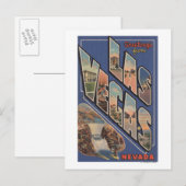 Las Vegas, Nevada - Große Buchstabenszenen Postkarte (Vorne/Hinten)