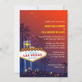 Las Vegas Nevada Hochzeit in Urlaubsort Einladung