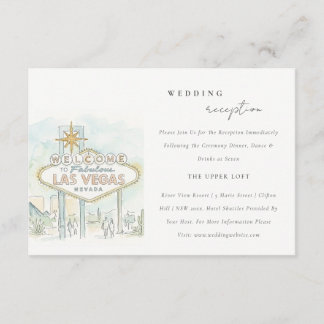 Las Vegas Nevada Landschaft Hochzeitsempfang Begleitkarte