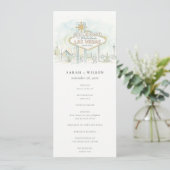 Las Vegas Nevada Landschaft Hochzeitsprogramm Einladung (Stehend Vorderseite)