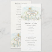 Las Vegas Nevada Landschaft Hochzeitsprogramm Einladung (Vorne/Hinten)