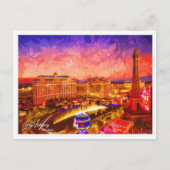 Las Vegas Nevada Öl Paint City Landschaft Postkarte (Vorderseite)