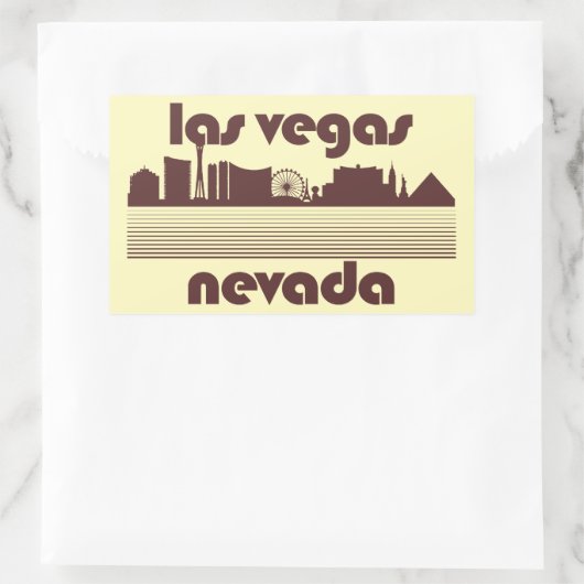 Las Vegas Nevada Rechteckiger Aufkleber (Tasche)