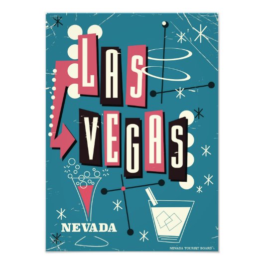 Las Vegas nevada Reiseplakat Fotodruck (Vorne)