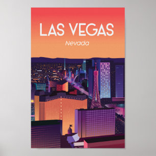 Las vegas nevada Reiseplan Poster
