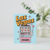 Las Vegas Nevada Retro Slot Machine Jackpot Postkarte (Stehend Vorderseite)